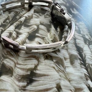 VINTAGE • Sterling Silver Flat Link Bracelet